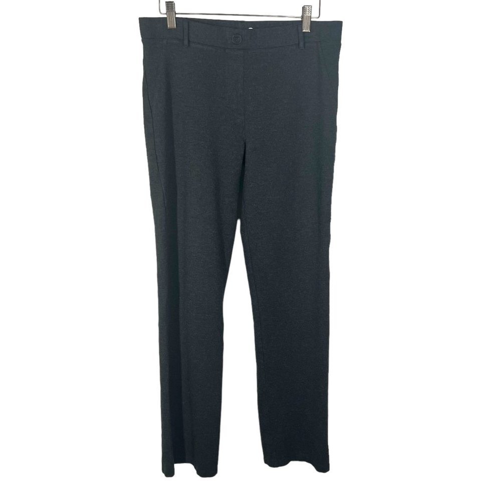 Betabrand Grey High Rise Dress Yoga Straight Leg Pants Large